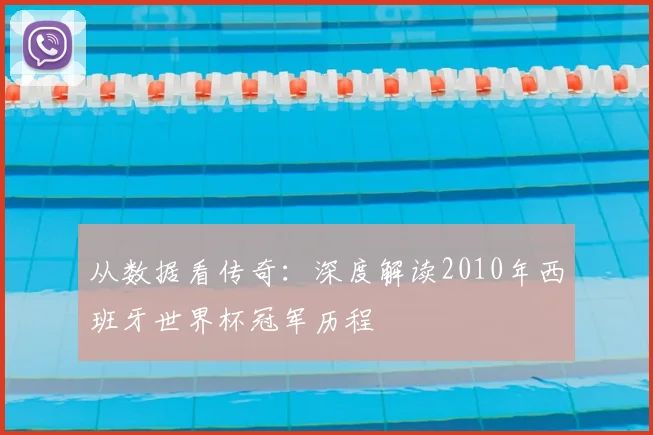 从数据看传奇：深度解读2010年西班牙世界杯冠军历程